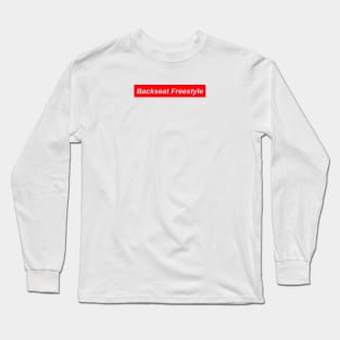 Backseat Freestyle // Red Box Logo Long Sleeve T-Shirt